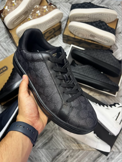 TENIS COACH HIGH LINE BLACK MONOGRAM