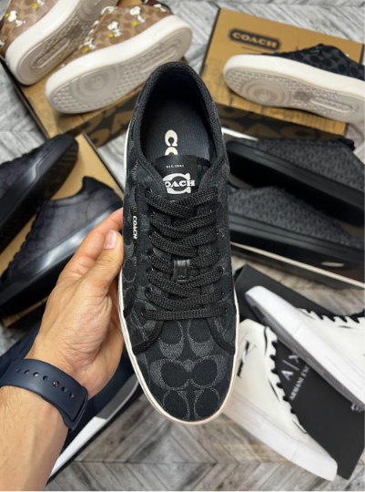 TENIS COACH HIGH LINE CANVAS BLACK