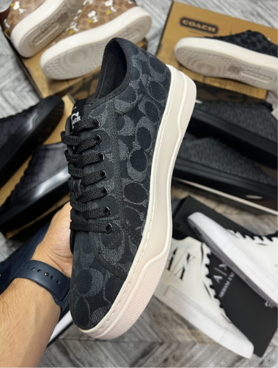 TENIS COACH HIGH LINE CANVAS BLACK