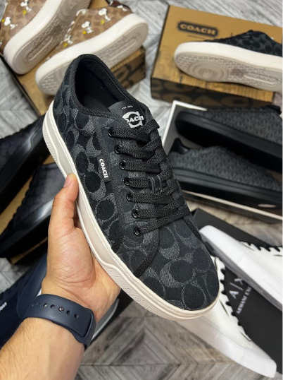 TENIS COACH HIGH LINE CANVAS BLACK